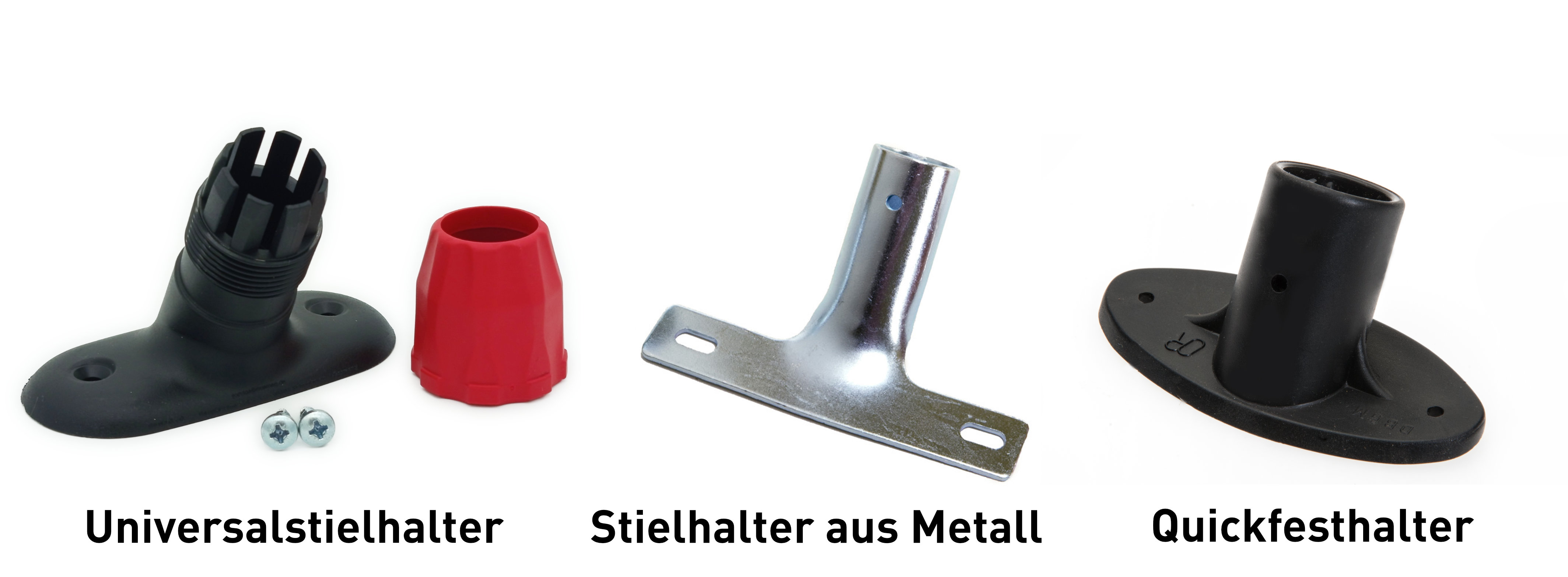 Unterschiedliche Halter für Stiele