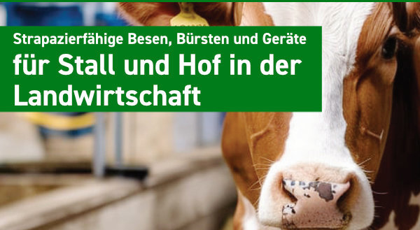 Strapazierfähige Besen, Bürsten und Geräte für Stall und Hof in der Landwirtschaft