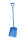 Ergonomische Schaufel, einteilig, mit langem Griff, 330 x 380 x 1330 mm, Polypropylen (PPN), blau
