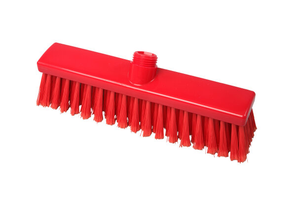 Besen, 280 x 50 mm, Polyester (PBT) 0.30, geschlitzt, rot mit Außengewinde