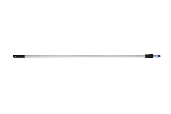 Stiele mit Standardgriff, Aluminium, 1500 x 25 mm, schwarz mit Außengewinde (6-Kant)