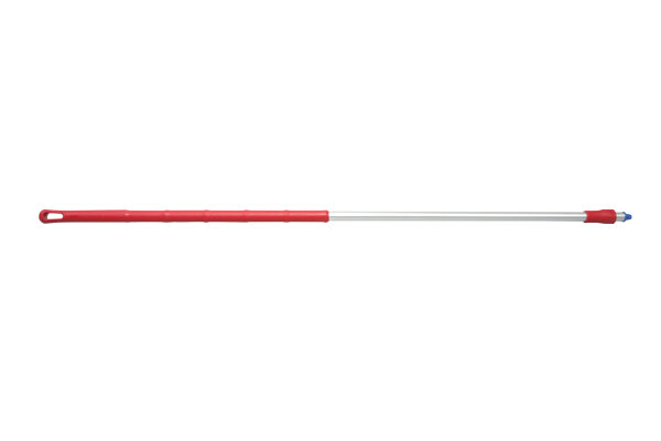 Ergonomische Stiele, Aluminium, 1500 x 32 mm, rot mit Außengewinde