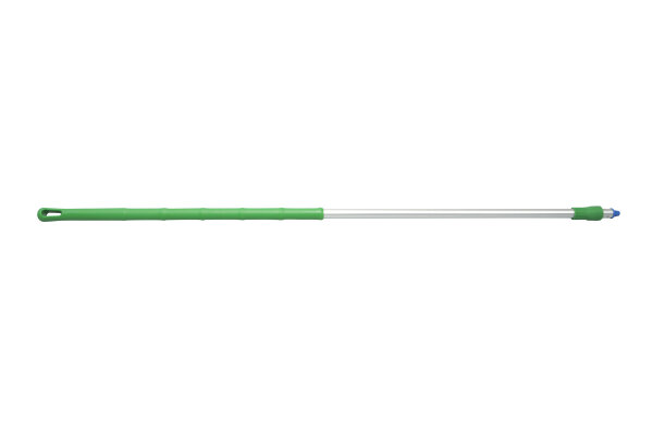 Ergonomische Stiele, Aluminium, 1500 x 32 mm, grün mit Außengewinde