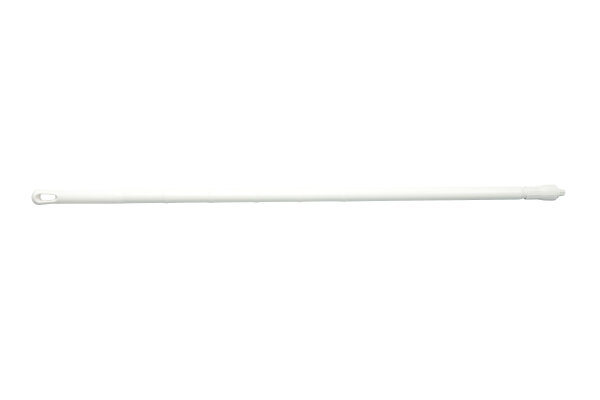 Einteilige ergonomische Stiele, 1500 x 32 mm PP verstärkt, weiß mit Außengewinde