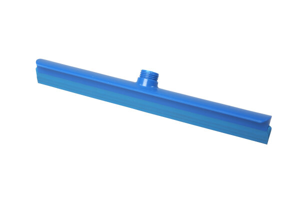 Wasserschieber einteilig 400 mm, vollfarbig, PP/TPE Gummi, blau mit Außengewinde