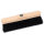 Besen, 280 mm, feine schwarze PET-Borste, unlackiert, mit Gewinde