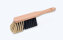 Stubenhandfeger, 280 mm, feine schwarz/weiße PET-Borste, lackiert