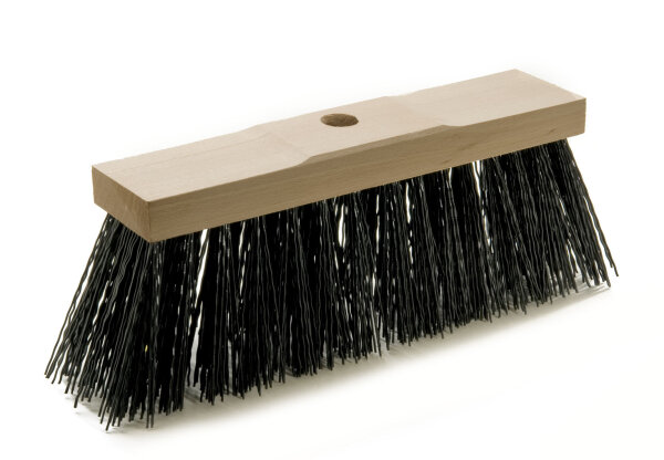 Profi-Straßenbesen, 320 mm, Sattel, PET Kunstfaser schwarz