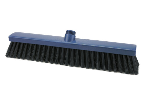 Besen, 400 x 50 mm, Polyester (PBT), 0,35 mm, voll detektierbar, blau mit Außengewinde