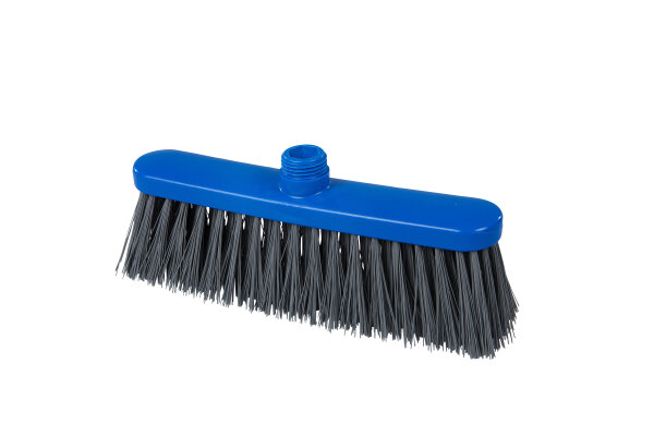 Besen gerades Stielloch, 280 x 48 mm, Polyester (PBT), 0,60,voll detektierbar, blau mit Außengewinde