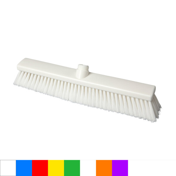Besen, 400 x 50 mm, Polyester (PBT) 0,20, weiß, sehr weiche Borsten mit Außengewinde