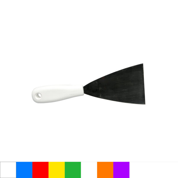 Edelstahlspachtel mit Polypropylen-Griff, 80 x 220 mm, Medium 0,5 - 1,mm, Edelstahl 304