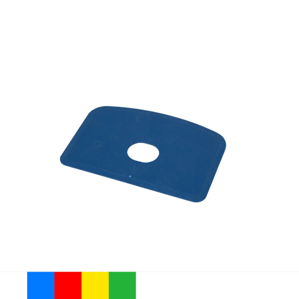 Teigschaber, 146 x 98 mm, Polypropylen, mit Loch, voll detektierbar
