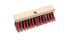Straßenbesen, 290 mm, flach, PET Kunstfaser rot 0.90 mm / PET Kunstfaser grün 0.50 mm Mix, Stielloch