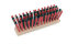 Straßenbesen, 290 mm, flach, PET Kunstfaser rot 0.90 mm / PET Kunstfaser grün 0.50 mm Mix, Stielloch