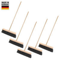 5er Profi-Besen Set mit Holzstiel &...