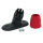 Universalstielhalter, Kunststoff, schwarz, rote Mutter, Ø 24 mm, mit 2 Spax-Schrauben 5 x 25 mm