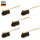 5 x Handfeger Set, 430 mm, Arenga, mit Aufhängeloch, Natur