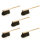 5 x Handfeger Set, 430 mm, Arenga, mit Aufhängeloch, Natur
