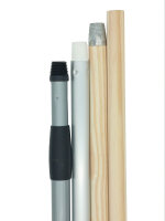 Saalbesen, PET Kunstfaser rot, 400 mm, Universalstielhalter mit Überwurfmutter Ø 24 mm