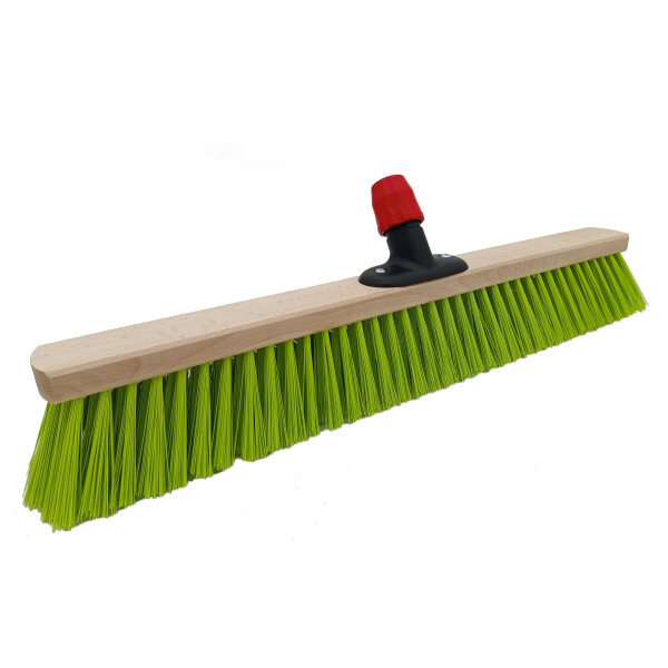 Saalbesen, PET Kunstfaser, Neongrün, 600 mm, Universalstielhalter mit Überwurfmutter Ø 24 mm
