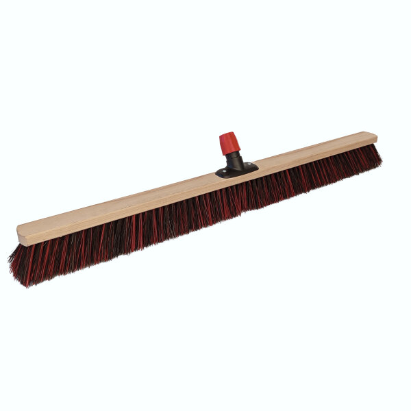Saalbesen, Arenga/ PET Kunstfaser rot, 1000 mm, Universalstielhalter mit Überwurfmutter Ø 28 mm