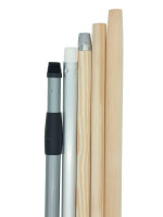 Saalbesen, PET Kunstfaser neongrün, 1000 mm, Universalstielhalter mit Überwurfmutter Ø 28 mm
