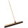 Saalbesen, 800 mm, feine schwarze PET-Borste, mit Universalstielhalter mit Überwurfmutter Ø 28 mm, mit 1600 mm Holzstiel Ø 28 mm