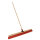 Saalbesen, PET Kunstfaser rot,1000 mm, mit Universalstielhalter mit Überwurfmutter Ø 28 mm, mit 1600 mm Holzstiel Ø 28 mm