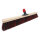 Saalbesen, Arenga/PET Kunstfaser rot, 600 mm, Universalstielhalter mit Überwurfmutter Ø 24 mm, mit 1400 mm Holzstiel Ø 24 mm