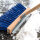 Winterbesen, blaue Borste, 28 er Metallhalter + Kratzleiste und 1500 mm Holzstiel Ø 28 mm
