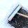 Winterbesen, blaue Borste, 28 er Metallhalter + Kratzleiste und 1500 mm Holzstiel Ø 28 mm