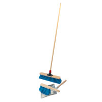 Kehr- & Gartenbesen-Set 4-teilig in Hellblau