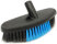 Waschbürste, 260 x 85 mm, schwarz/hellblau, PBT 0.30 mm geschlitzt, Borstenlänge 55 mm, mit Wasserdurchlauf
