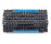 Waschbürste, 240 x 83 mm, High/Low, schwarz/hellblau, PBT 0.30 mm geschlitzt, Borstenlänge 55 mm, mit Wasserdurchlauf