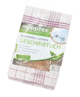 Geschirrtuch, Baumwoll-Leinen, 500 x 700 mm, rot, 10 er Pack