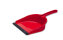 Kehrschaufel, mit Lippe, rot, für Noppenhandfeger