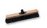 Besen, 400 mm, feine schwarze PET-Borste, unlackiert, mit Quick-fest-Halter