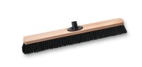 Besen, 600 mm, feine schwarze PET-Borste, unlackiert, mit...