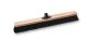 Besen, 600 mm, feine schwarze PET-Borste, unlackiert, mit Quick-fest-Halter